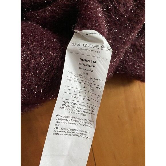 iBlues Sweater Purple Tinsel Plum Medium Aubergine Metallic I Blues - Picture 12 of 12